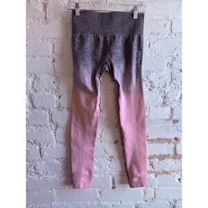 Gymshark Seamless Ombré Leggings Pink Gray High Rise Activewear Women’s Small